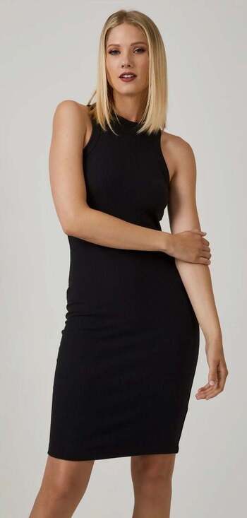 7Diamonds Dresses & Skirts - 7Diamonds Women's Ribtank Midi Dress in Black